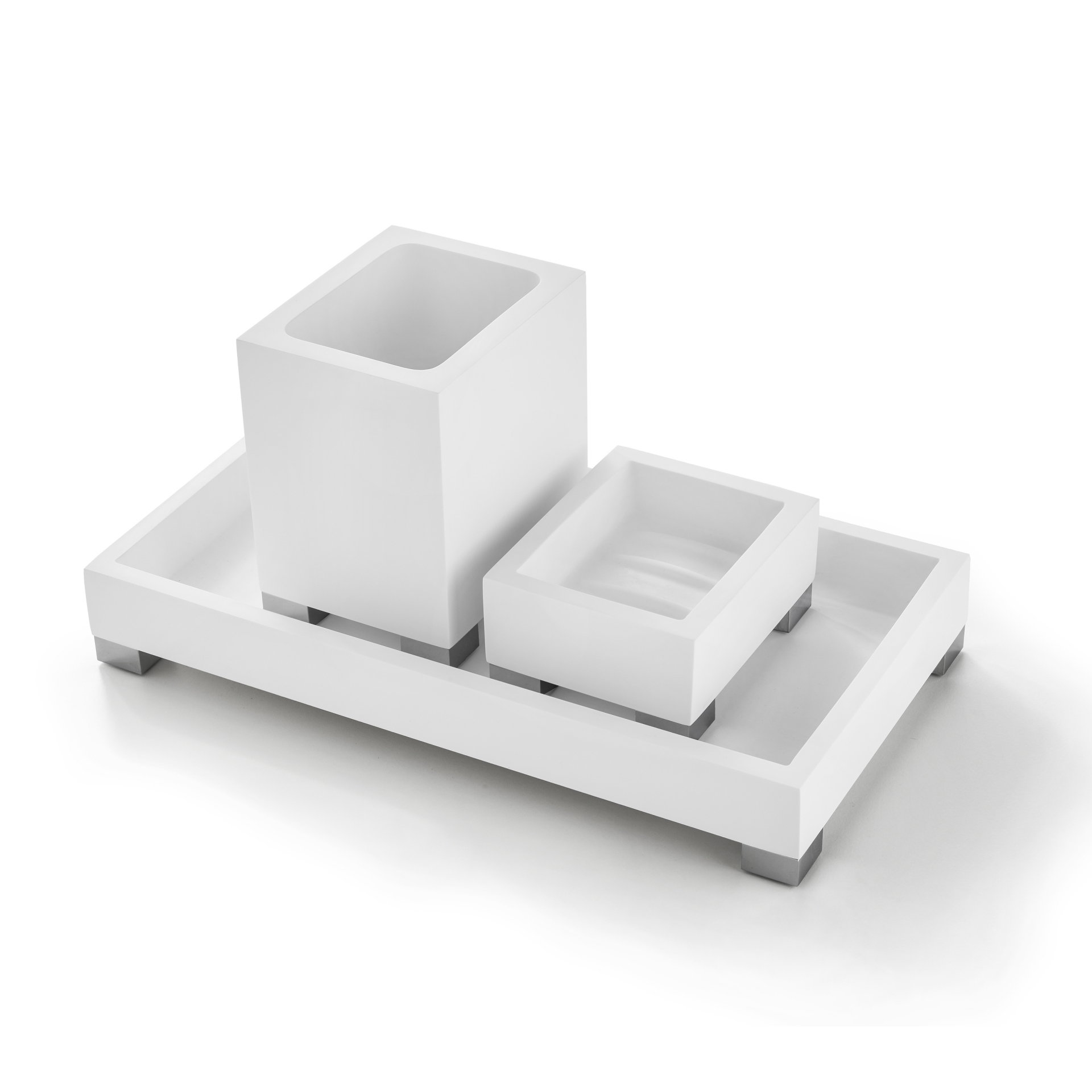 BEMDW98A 3SC Набор из 3 предметов, стакан, мыло, поднос Moderno Treesseci 3SC