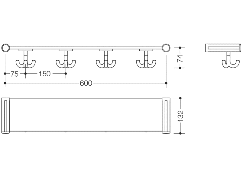 800.03.404 Полка с крючком HEWI Kids - Вид №6