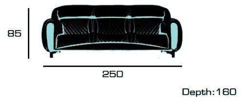 Tonino Lamborghini Casa 3-х местный кожаный диван с шезлонгом Imola sun-id-1505701 - Вид №3