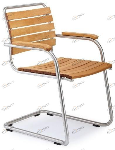 FISCHER MÖBEL Садовый стул из тикового дерева с подлокотниками Swing sun-id-1503265