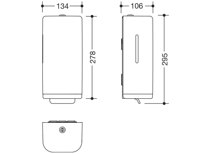 477.06B10199 Дозатор для жидкого мыла HEWI Neuheiten SAN  - Вид №5