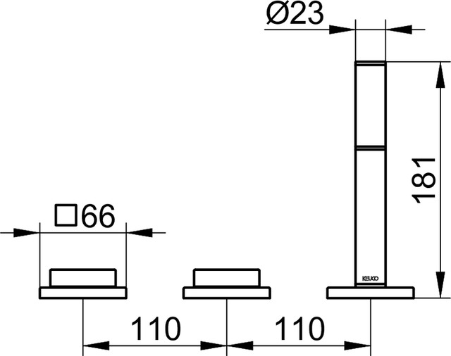 51130030500 Смеситель для ванны KEUCO Edition 11 - Вид №2