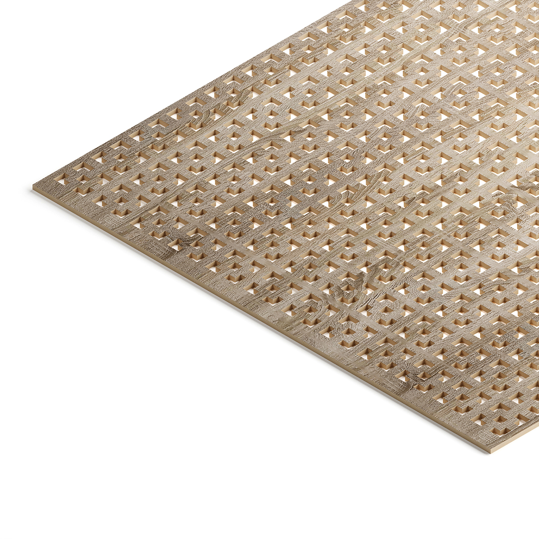 Панель декоративная перфорированная без рамки 1112х512 Дамаско Дуб Винтаж STELLA (2шт) STSR-193