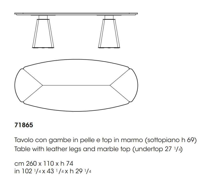 Овальный мраморный стол Giorgetti FLORIA ARCH-00074770 - Вид №11