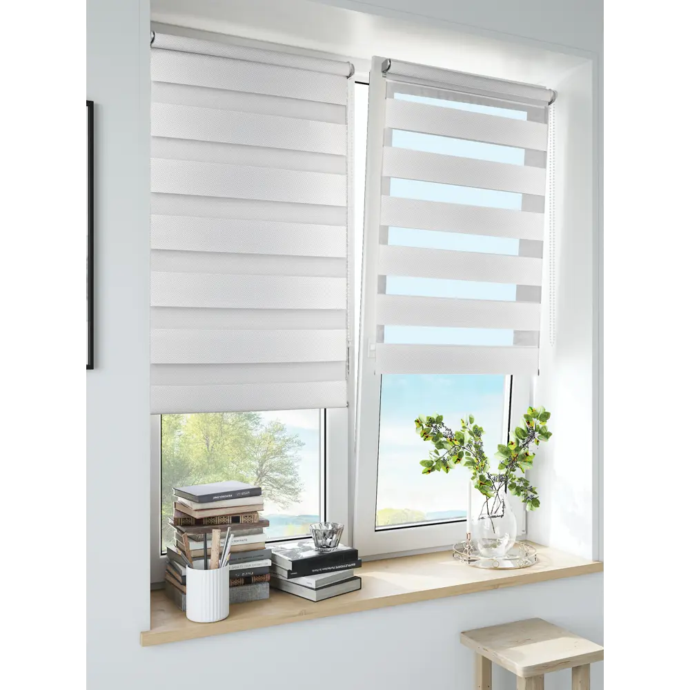 INSPIRE Siberia — рулонная штора день-ночь белая 40×175 см 85225612 STLM-0060047 - Вид №3