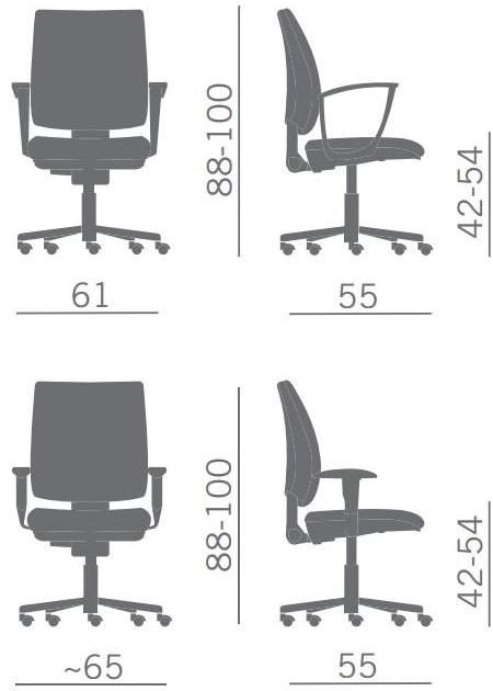 Kastel Офисный стул с подлокотниками Kubix sun-id-1474364 - Вид №6