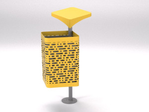 Наружная стальная стойка для мусора