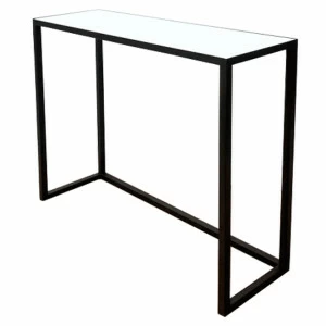 Консоль черная с белой столешницей и металлическими ножками FOR MISS  263959 Черный