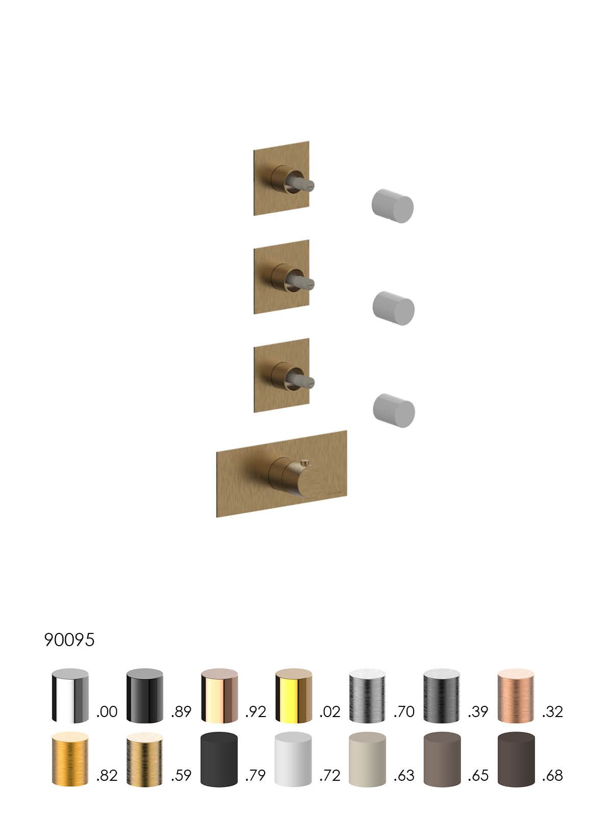 Термостатический смеситель для душа с 4 отверстиями Rubinetterie Frattini отдельная эстетика ARCH-00015119 - Вид №10