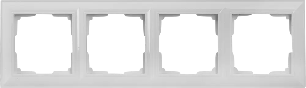 Рамка Werkel Fiore для 4 розеток и выключателей в классическом белом исполнении 82125351
