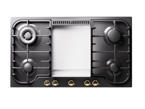 Встраиваемая газовая плита из нержавеющей стали