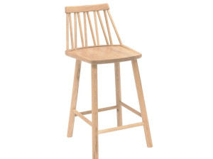 Белый промасленный дубовый стул для детей