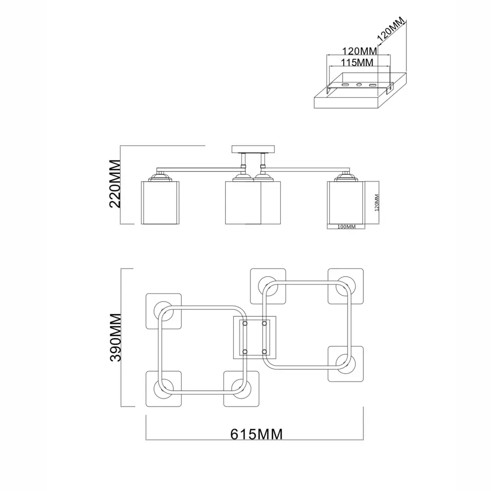 Люстра потолочная Stile 9160-6 6 ламп 88660029 STLM-2101921 SCHAFFNER  - Вид №11