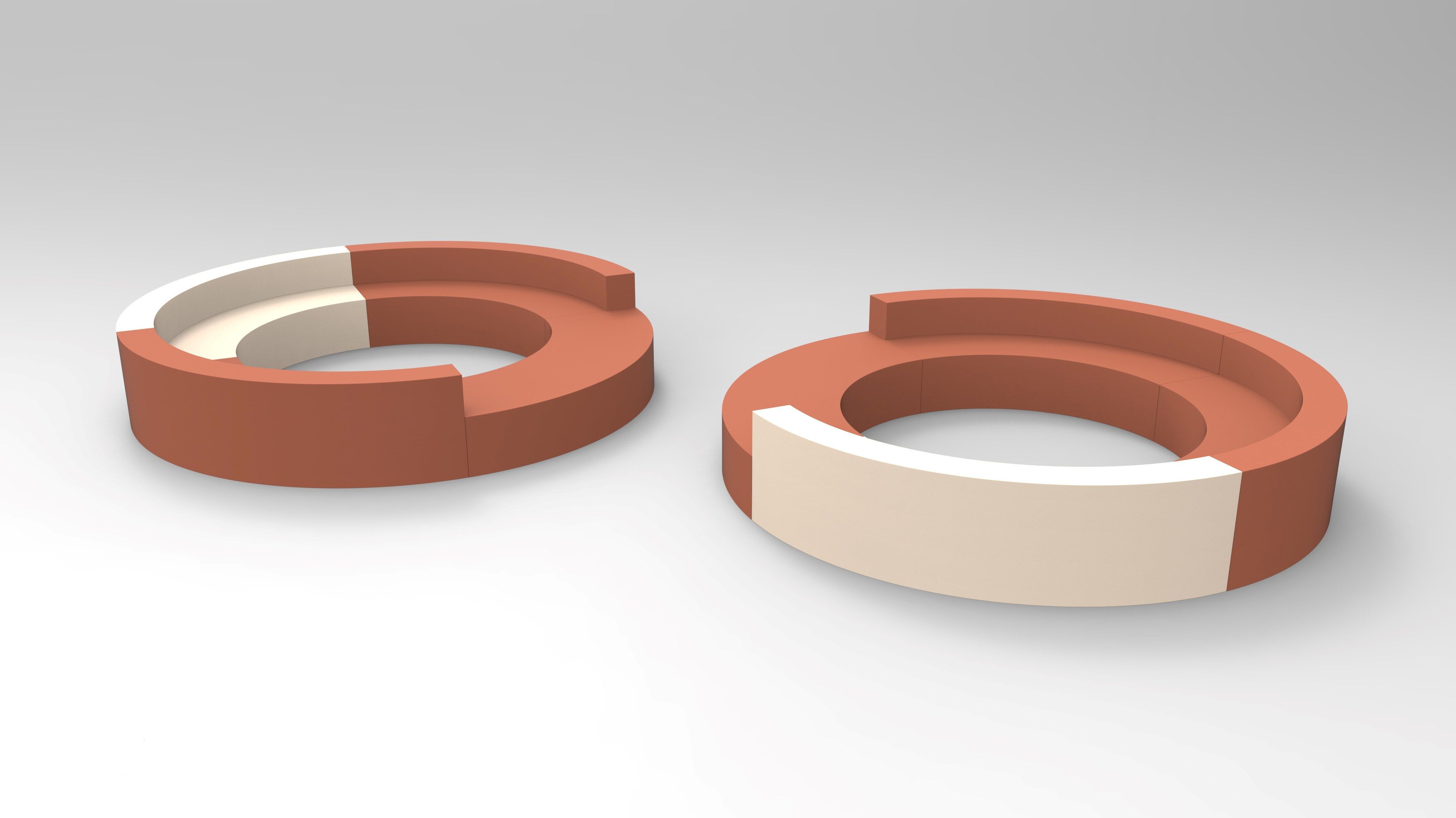 Модульная скамья из пены QM со спинкой Quinze & Milan Осака ARCH-00000962 - Вид №1