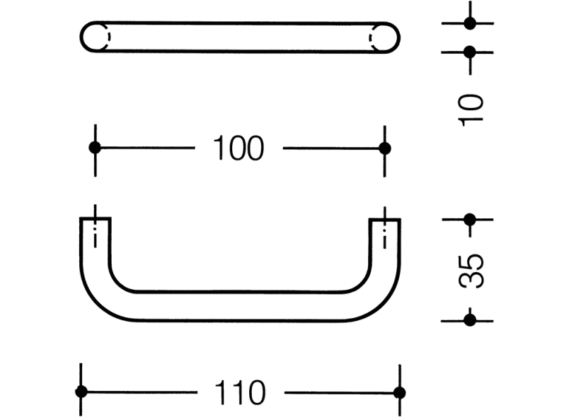 548.110 Мебельные ручки ø 10 мм HEWI USA Produkte  - Вид №2