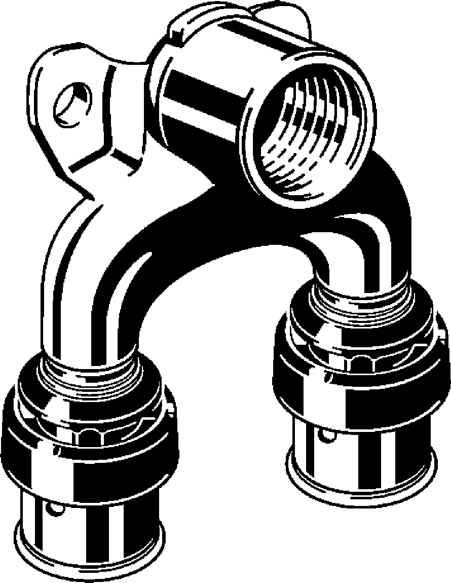 730 420 Модель 6725.7 Трубопроводные системы  Viega Smartpress  Водорозетки Santreyd  - Вид №1