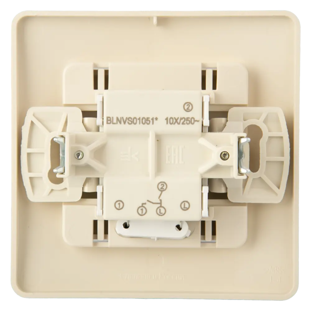 Выключатель встраиваемый Systeme Electric Blanca 2 клавиши с подсветкой цвет бежевый 84502354 STLM-2193410 - Вид №2