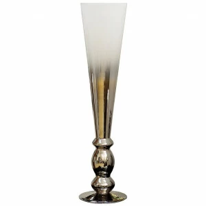 Ваза дымчато-белая 20*90 GARDA DECOR ДИЗАЙНЕРСКИЕ 115807 Белый;золото