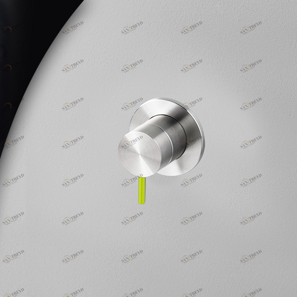 Смеситель для душа сталь глянцевая с зеленой ручкой Toki Radomonte TKI8LCIL23