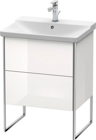 XS446004949 Тумбочка напольная XSquare #XS4460 610 x 473 мм Графит матовый, декор Duravit - Вид №2