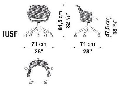 B&B Italia Project Офисное кресло из сетки с 5 спицами Iuta sun-id-1398734 - Вид №10