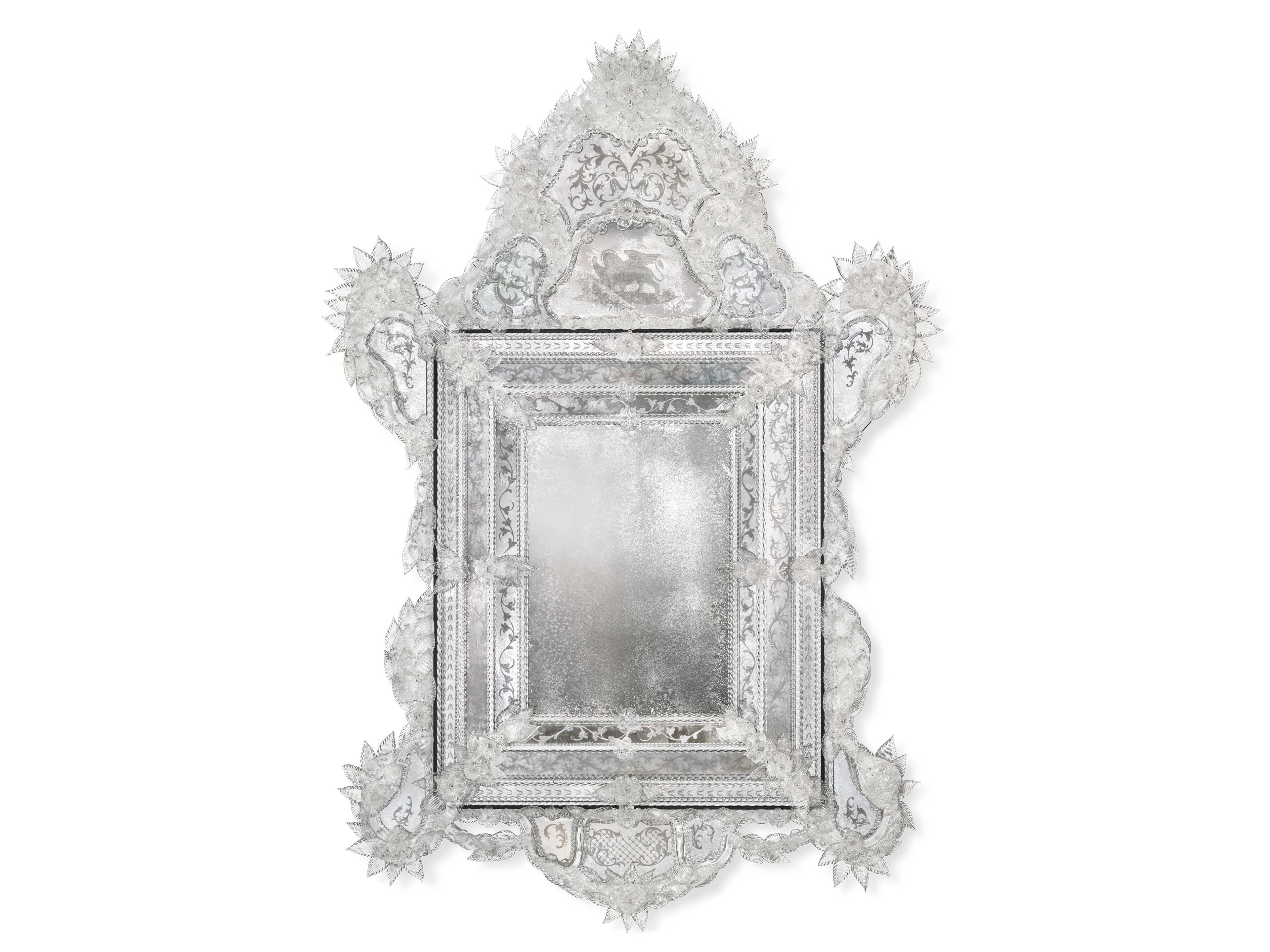 Настенное зеркало со стеклянной рамкой ARTE VENEZIANA BRAGORA ARCH-00028519