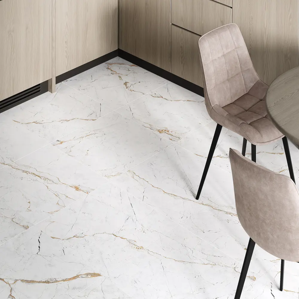 Керамогранит Duna Magnum White Carving 60x60 матовый карвинг цвет серый 1.44 м² Santreyd STLM-2200012