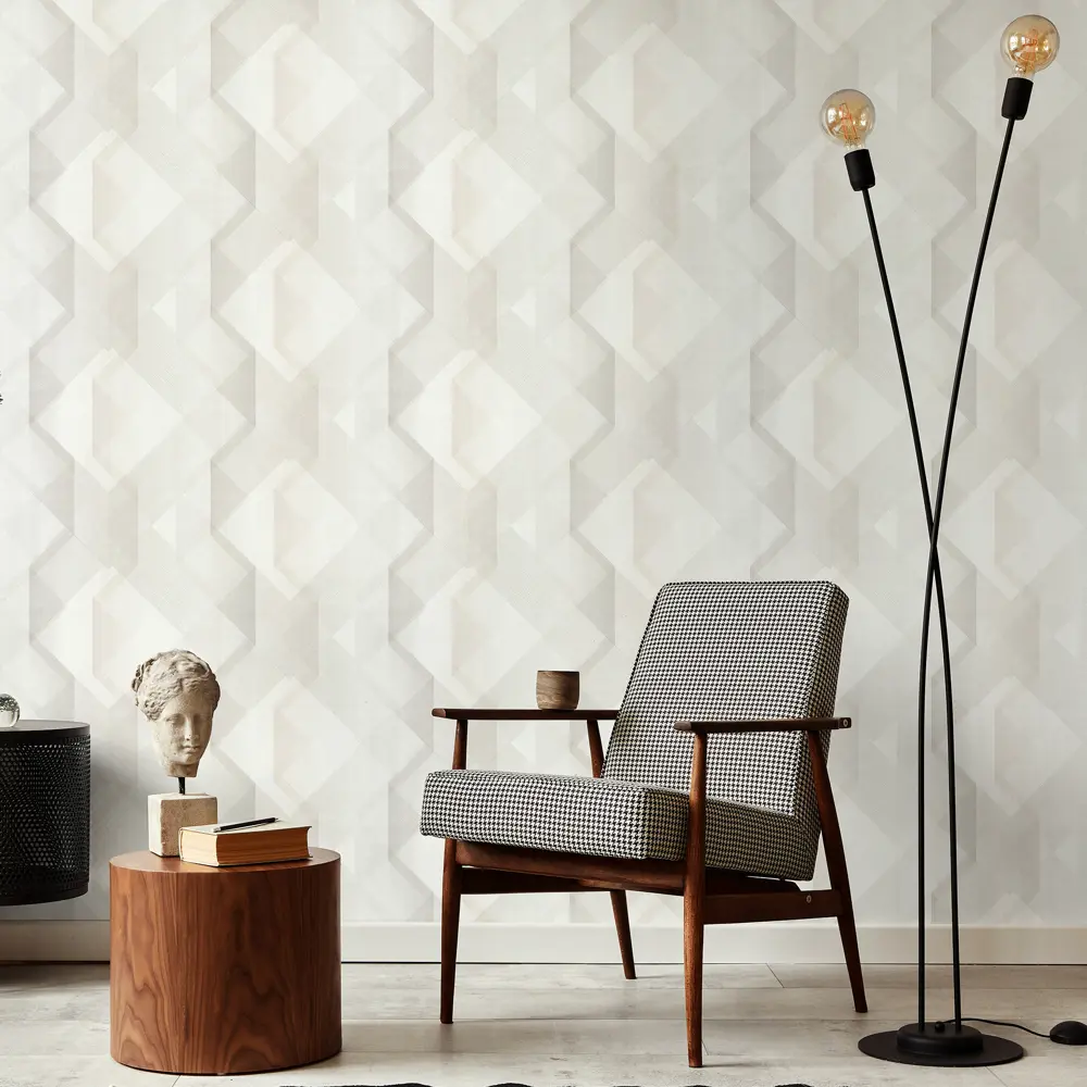 Обои флизелиновые Walldecor Exclusive Квадро бежевые 1.06 м 75326-14 89449397 STLM-2077400 - Вид №3