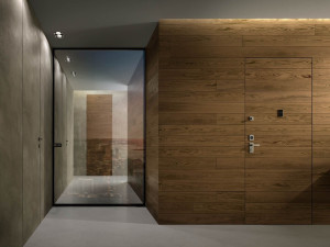 Стеклянная висячая дверь