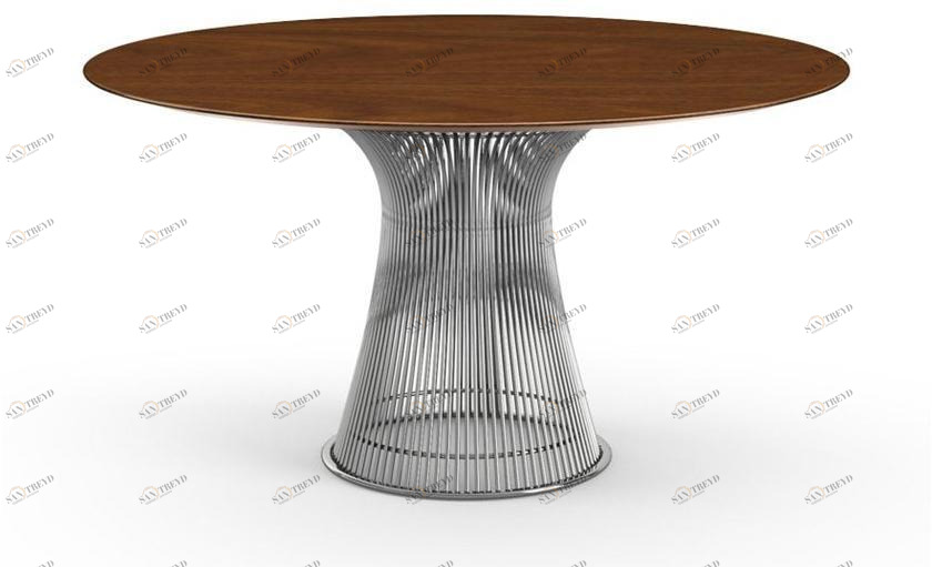 KNOLL Круглый стол из стали и дерева Platner sun-id-1471508