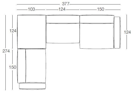 arflex Модульный угловой диван из ткани Marechiaro xiii sun-id-1414633 - Вид №5