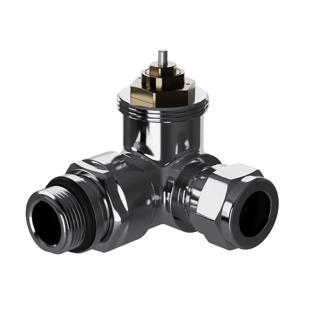 Термостатический комплект для радиатора трехосевой Royal Thermo Design Pro 1/2" латунь цвет хром STLM-2088802 - Вид №2