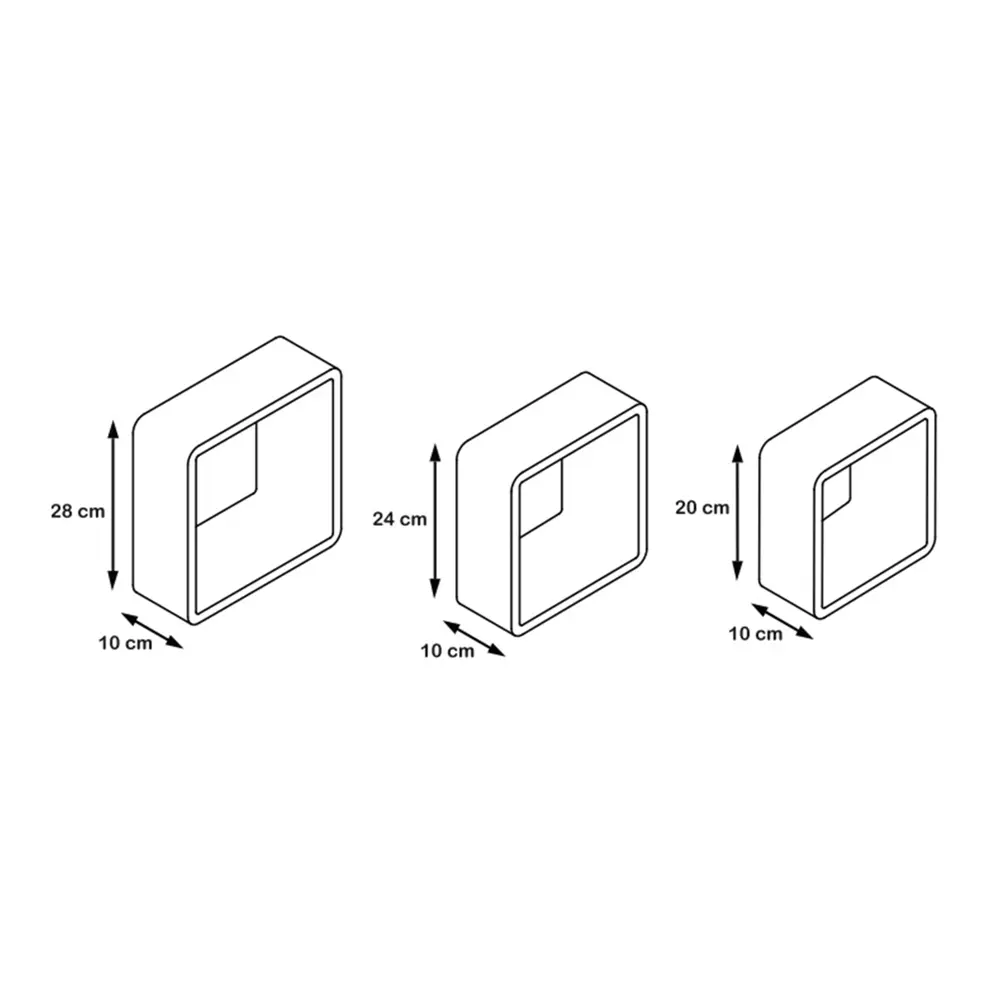 Полка настенная Spaceo 20x10 см/24x10 см/28x10 см МДФ цвет розовый 3 шт 81898875 STLM-2138883  - Вид №3