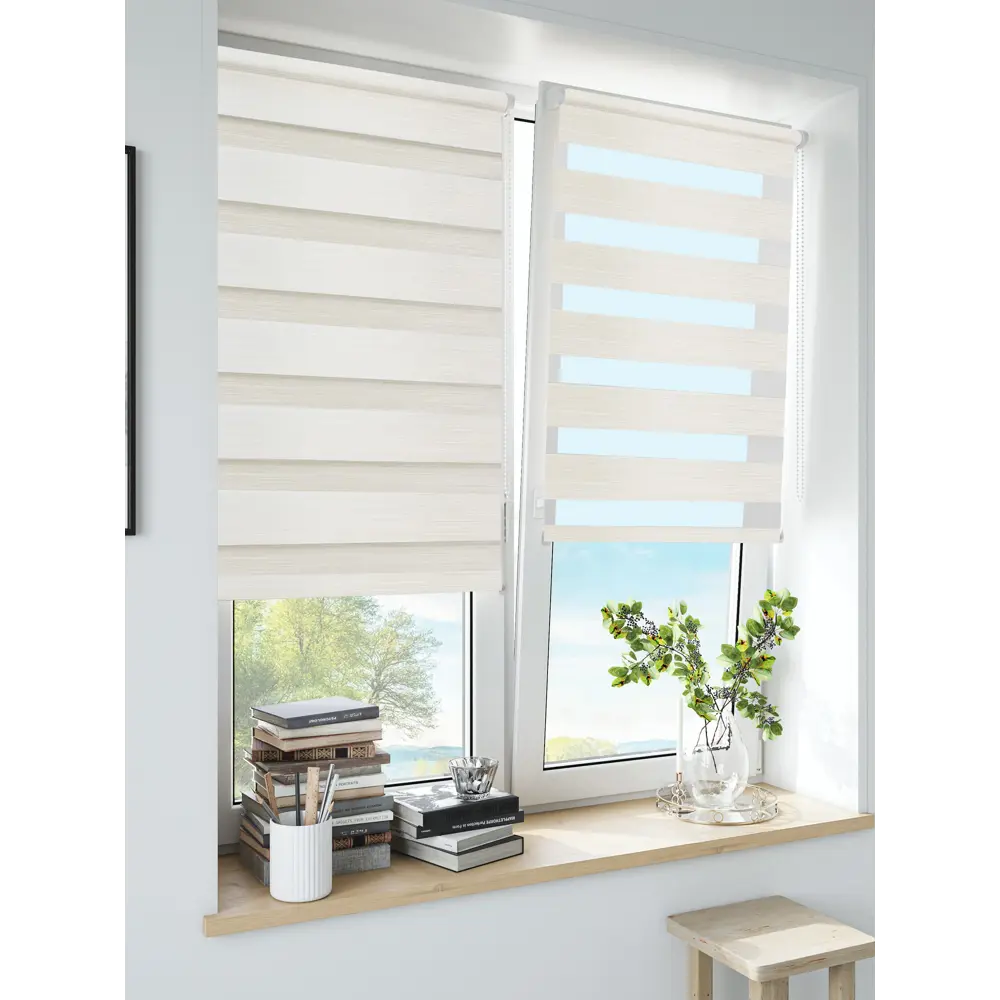 INSPIRE Peter - Рулонная штора день-ночь 50x160 см в цвете экрю 85225679 STLM-0060113 - Вид №9