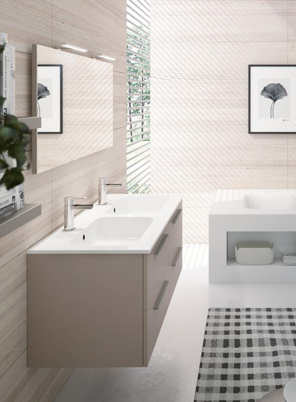 BMT Двойная подвесная тумба под умывальник с зеркалом Sound.blues sun-id-1385942 - Вид №1