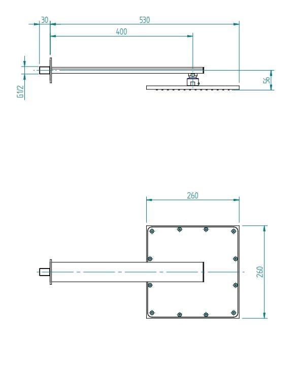 Настенная душевая головка с кронштейном Zazzeri ARCH-00091936 - Вид №2