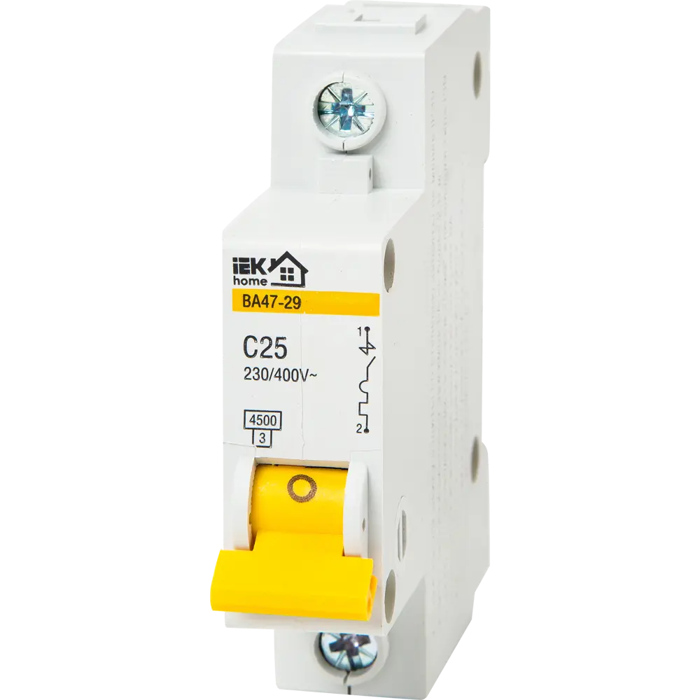 Автоматический выключатель IEK Home ВА47-29 25А для защиты электросетей 18072299 STLM-0009394