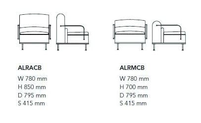 Тканевое кресло с подлокотниками Mobboli Alpe ARCH-00105279 - Вид №7