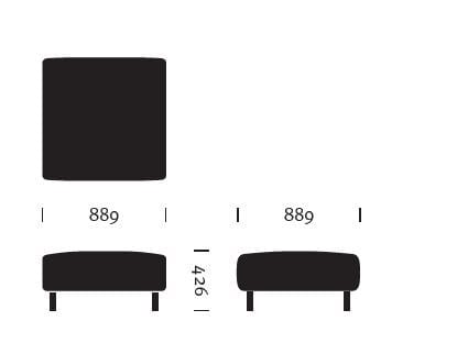 Тканевая мягкая подставка для ног Herman Miller ColourForm ARCH-00083740 - Вид №3