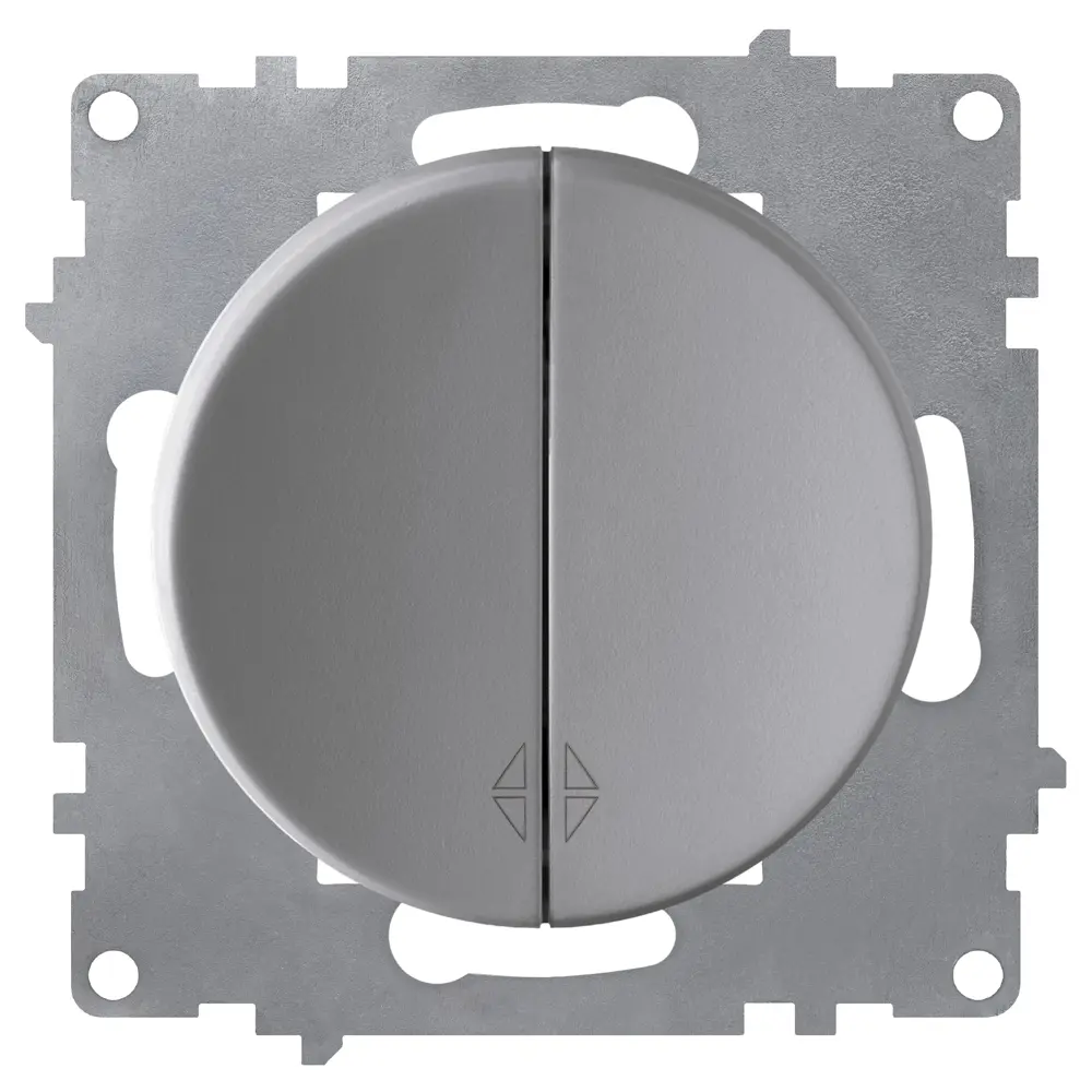 Выключатель проходной встраиваемый Onekey Florence 2 клавиши, цвет серый ONEKEYELECTRO STLM-2206743