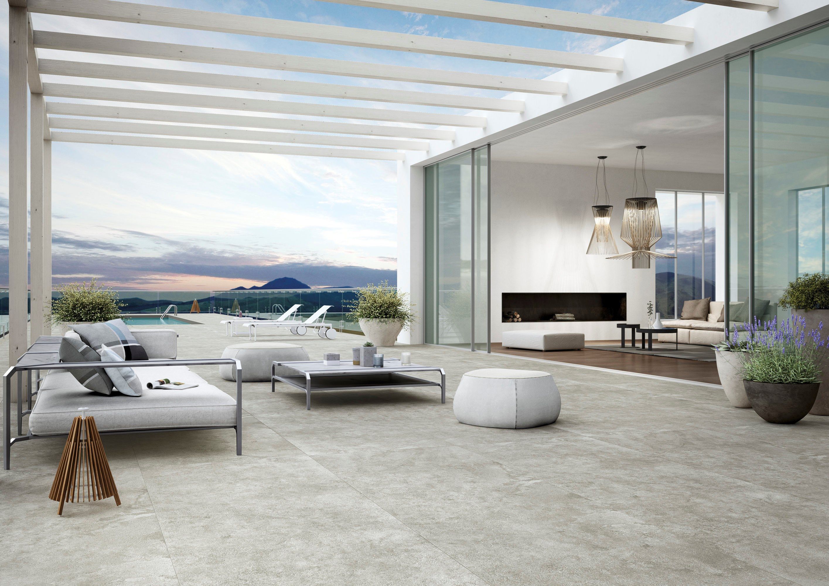 Пол / облицовка керамогранита с эффектом камня Fiandre Quietstones Maximum ARCH-00048204 - Вид №5