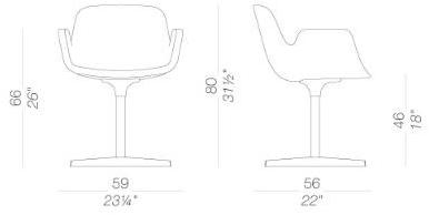 Lapalma Мягкое кресло на 4 спицы с подлокотниками Pass S131 - Вид №4