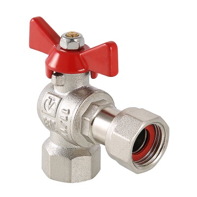 VT.266.N.0606 Кран шаровой угловой с накидной гайкой и внутренней резьбой Valtec 1" х 1" 