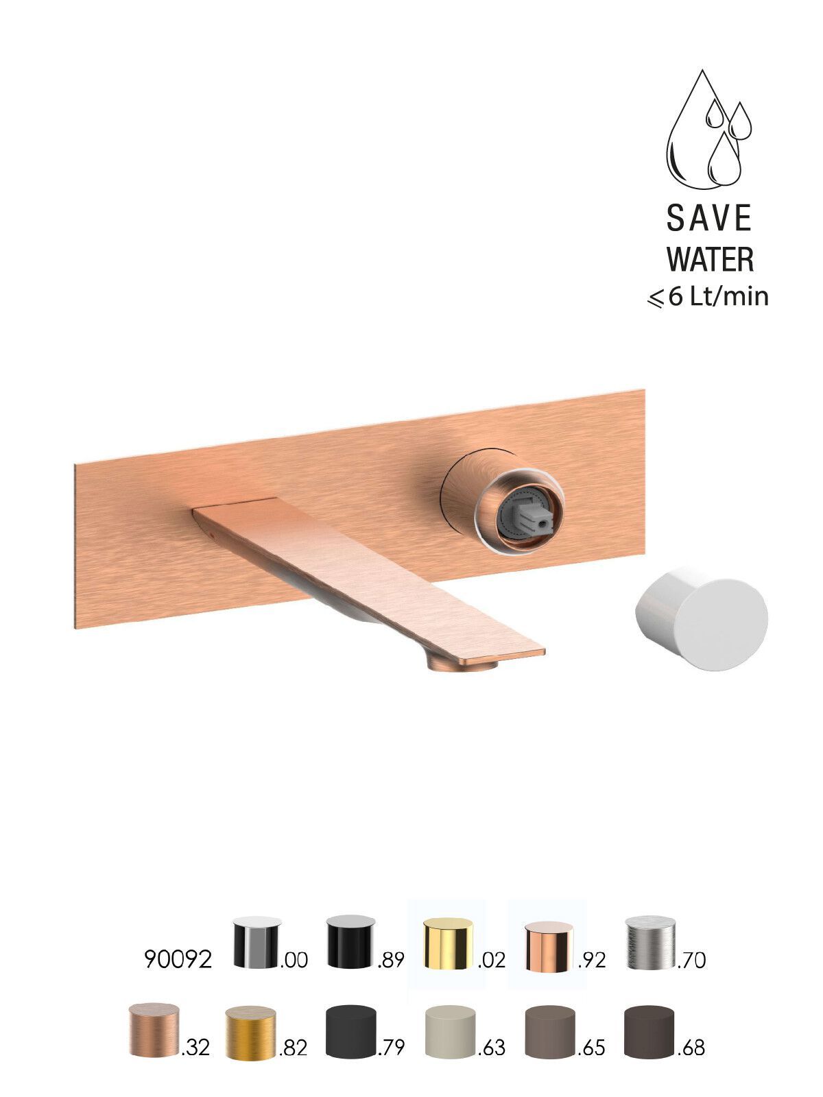 Однорычажный настенный смеситель для раковины без слива Rubinetterie Frattini Narciso S ARCH-00045233 - Вид №12