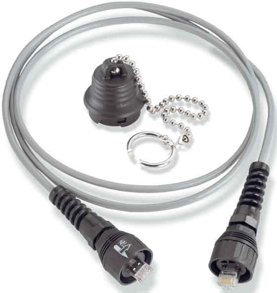 1-1479604-0 Patchcord, cat.5e, s-ftp, etherseal to standard rj-45, 3.0m CommScope Santreyd 