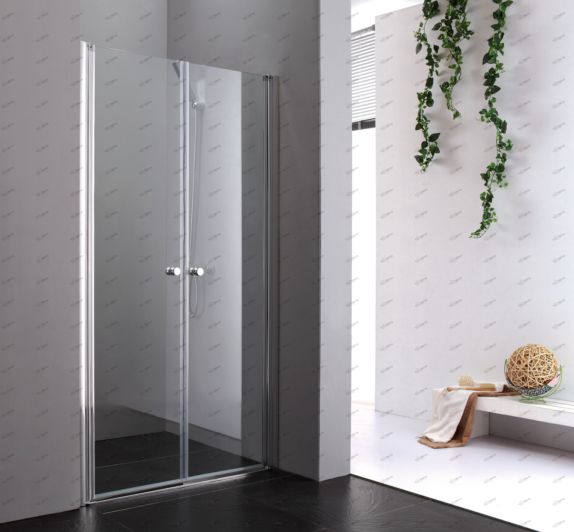 Душевая дверь в нишу CEZARES ELENA-W-B-2-80-P-Cr