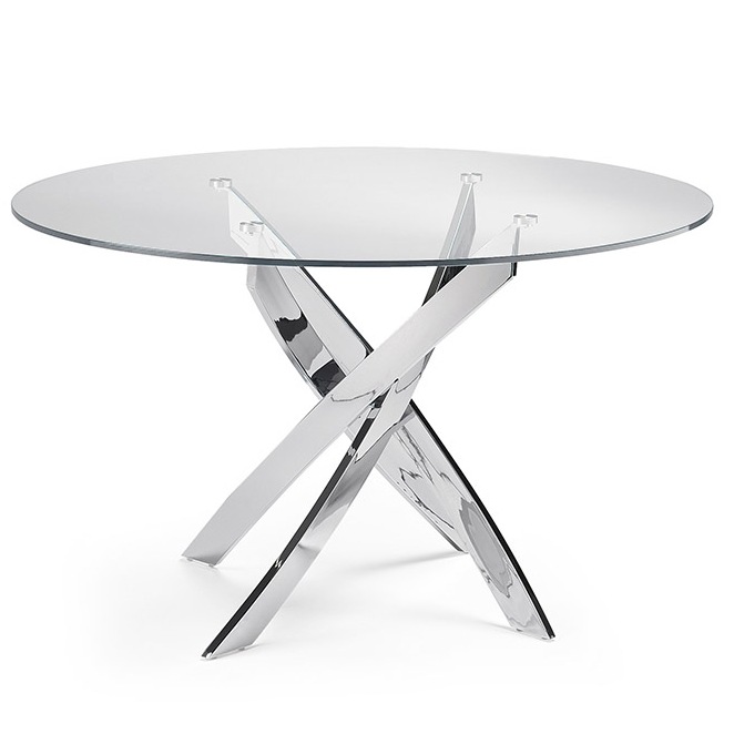007333 Стол обеденный стеклянный Ø130 Angel Cerda F2133  - Вид №3