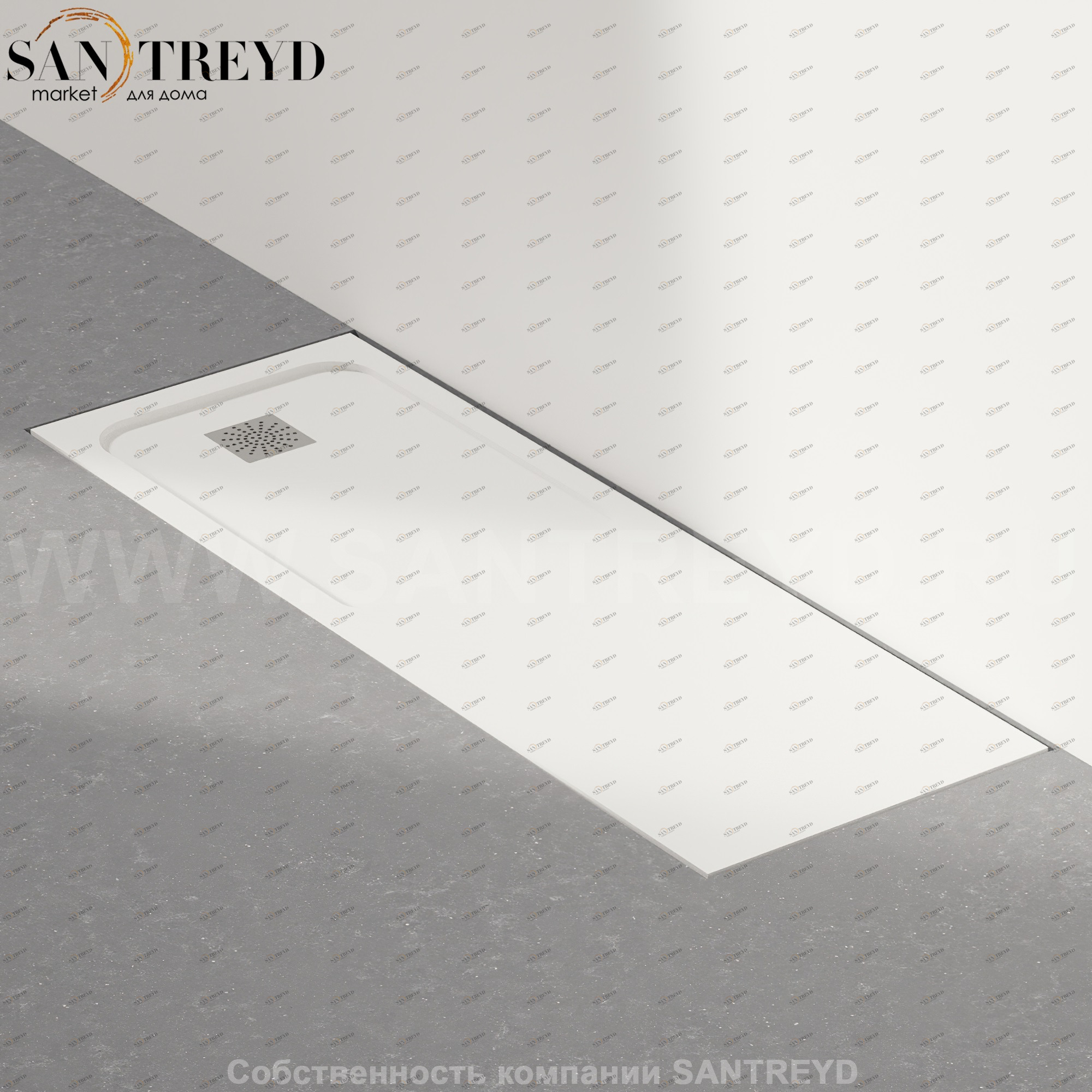 Душевой поддон PDX белый. Размеры: длина до 200 см, глубина от 70 до 90 см Agape APDX7090200RB3