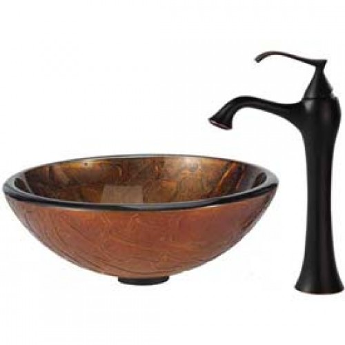 GV690-19mm-KEF15000ORB Накладная раковина на столешницу  прямоугольная Krausru 