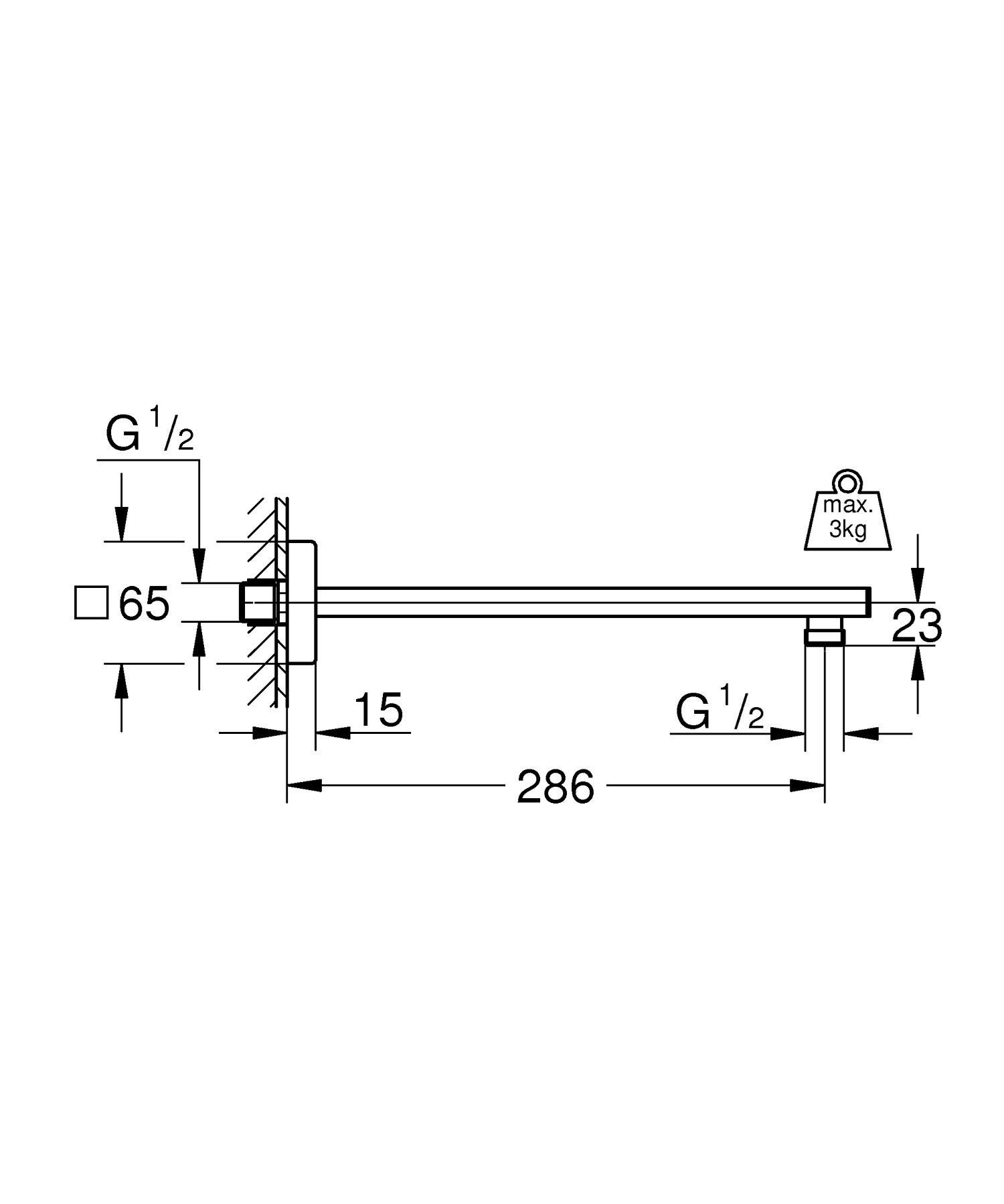 Настенный душ Grohe Rainshower® ARCH-00058497 - Вид №2